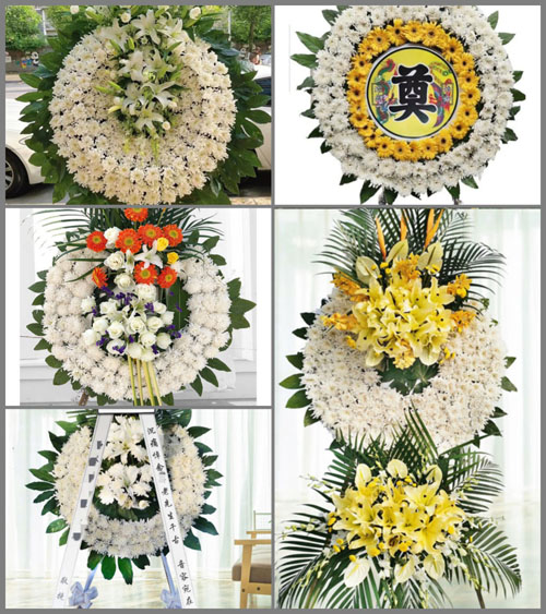 山东青岛莱西市沽河街道于家洼村花圈速递